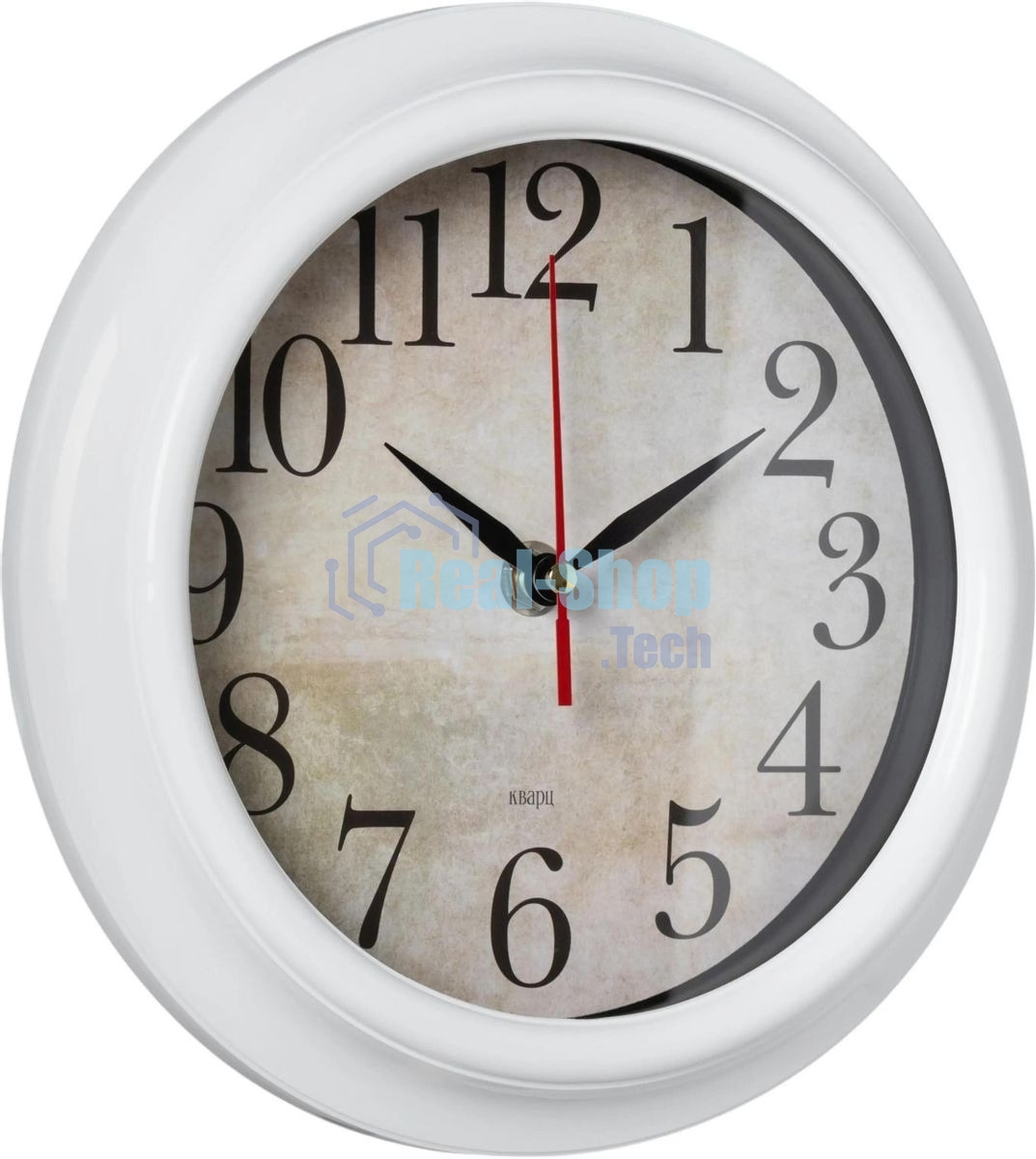 Часы настенные аналоговые Бюрократ WALLC-R80P D21 см белый