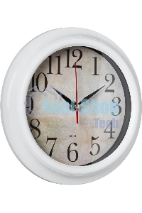 Часы настенные аналоговые Бюрократ WALLC-R80P D21 см белый