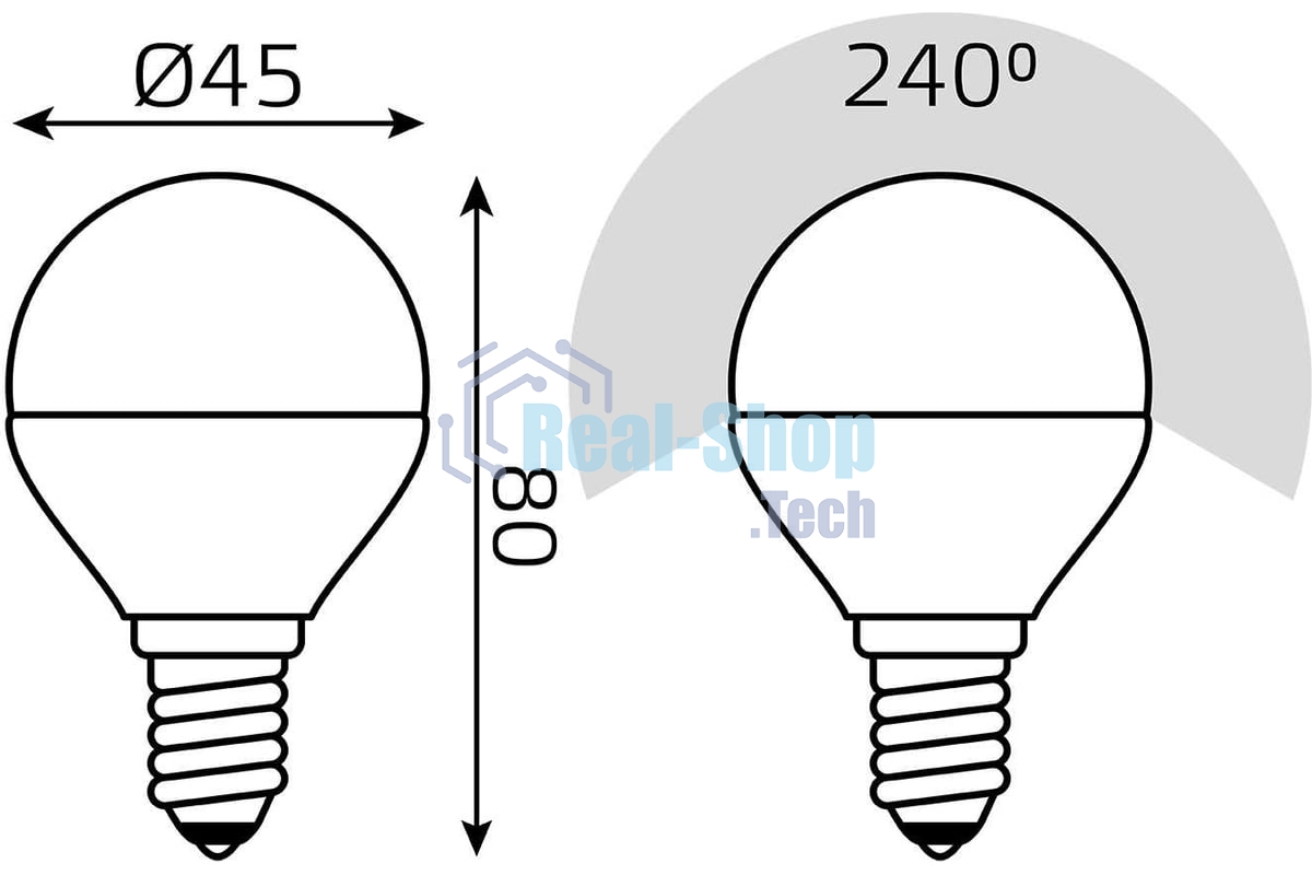 Лампа светодиодная Gauss Led Globe-dim E14 7Вт 4100К диммируемая