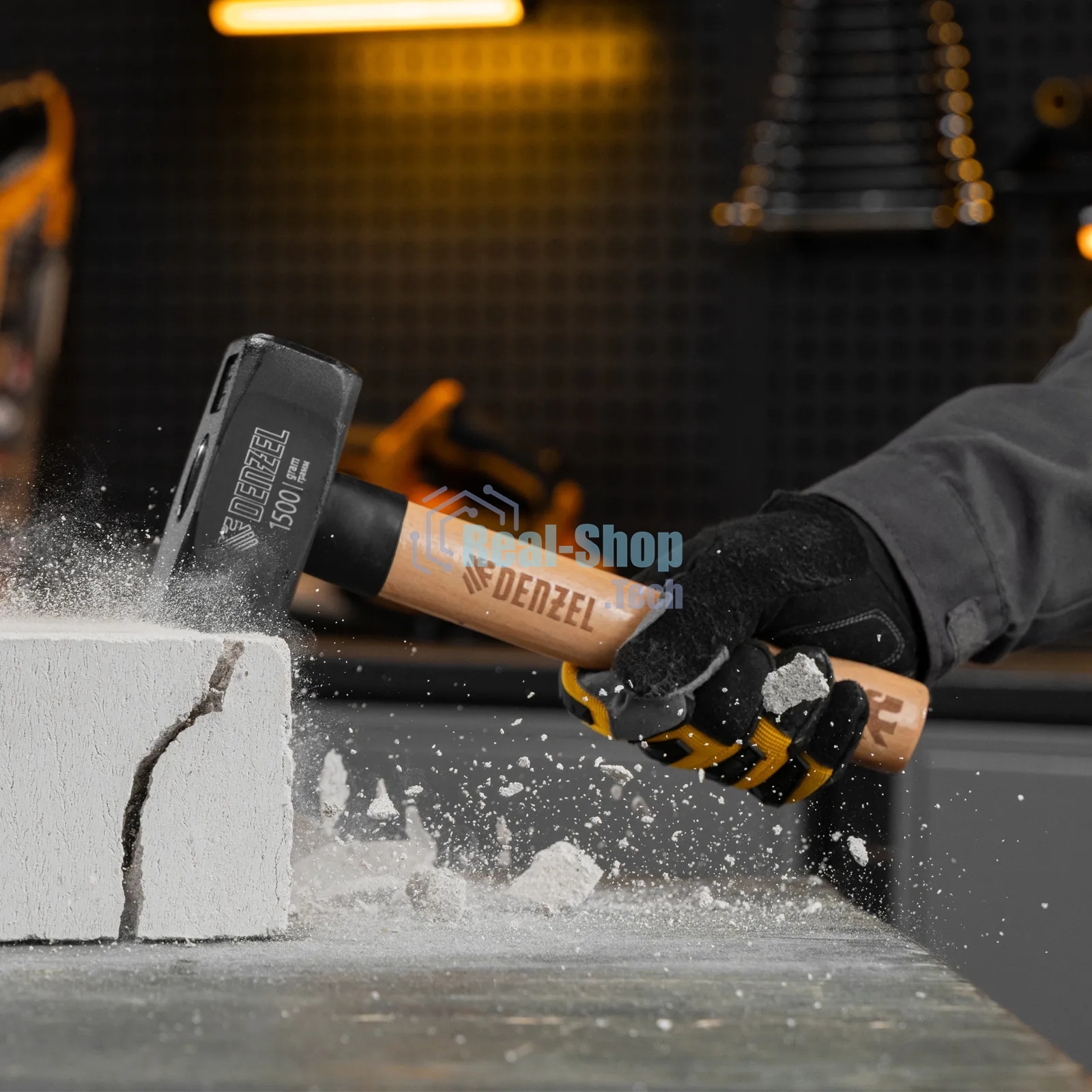 Кувалда Denzel 1500 г, кованая головка, буковая рукоятка