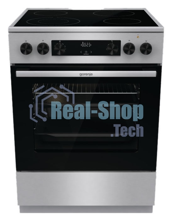 Плита электрическая Gorenje GECS6C70XC серебристый, конфорок 4 электрических, духовка 71 л, 60 см x 85 см x 60 см