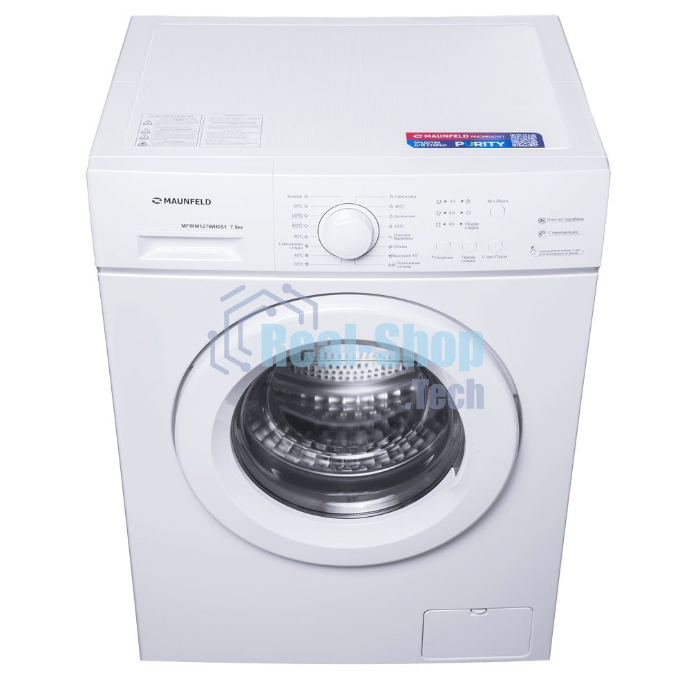 Стиральная машина Maunfeld MFWM127WH051 белый, загрузка фронтальная 7 кг, 1200 об/мин., класс: А+++