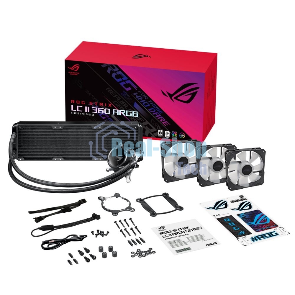 Система жидкостного охлаждения ASUS ROG STRIX LC II 360 ARGb 90RC00F1-M0UAY4 черный 120мм алюминий+медь 37,6db 4-pin