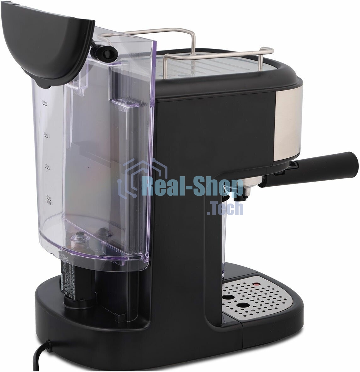 Кофеварка рожковая Vitek Metropolis VT-8489 черный/нержавеющая сталь, 1,5 л, 1250Вт, 15 бар