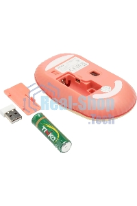 Мышь беспроводная Acer OMR205 бежевый/розовый, 1200 dpi, радиоканал, USB, кнопки - 3