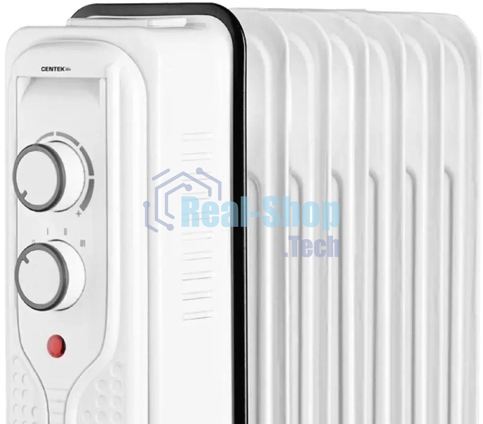 Обогреватель масляный Centek CT-6205 (7 секций), белый, 700/1000/1500 Вт, 15 м2, 3 режима, термостат