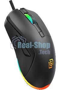 Мышь проводная Oklick 750G черный, 7200 dpi, USB, кнопки - 5