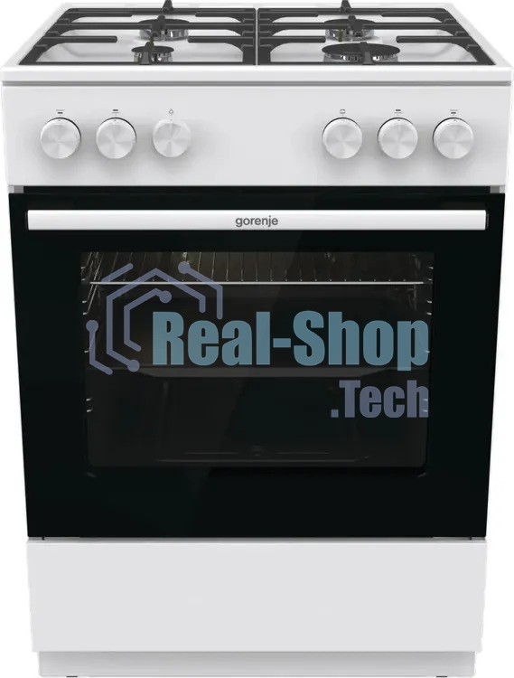 Плита газовая Gorenje GG6A10WFFM белый, конфорок 4 шт, духовка 72 л, 60 см x 85 см x 60 см