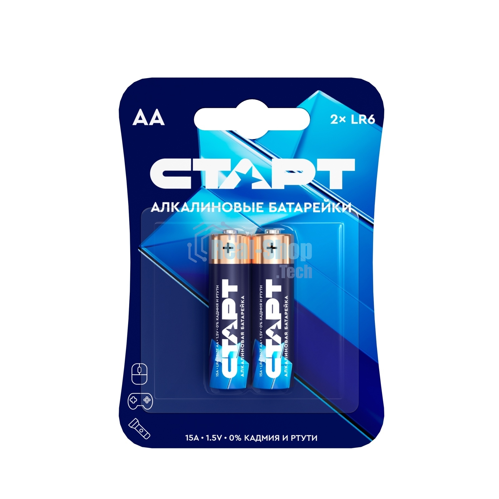 Батарейки СТАРТ LR6-BL2 BLUE 40/720, AA, 2 шт. в блистере