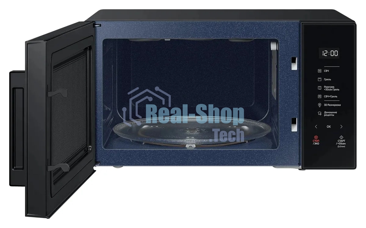 Микроволновая печь Samsung MG30T5018AK/BW черный, 30 л, 900 Вт, переключатели - сенсор