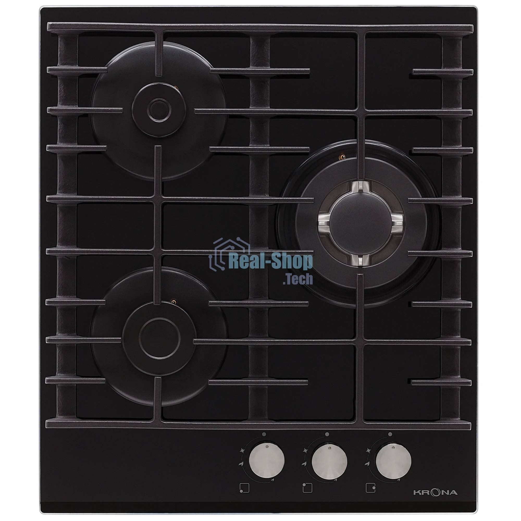 Газовая варочная поверхность Krona HAGEL 45 BL W черный