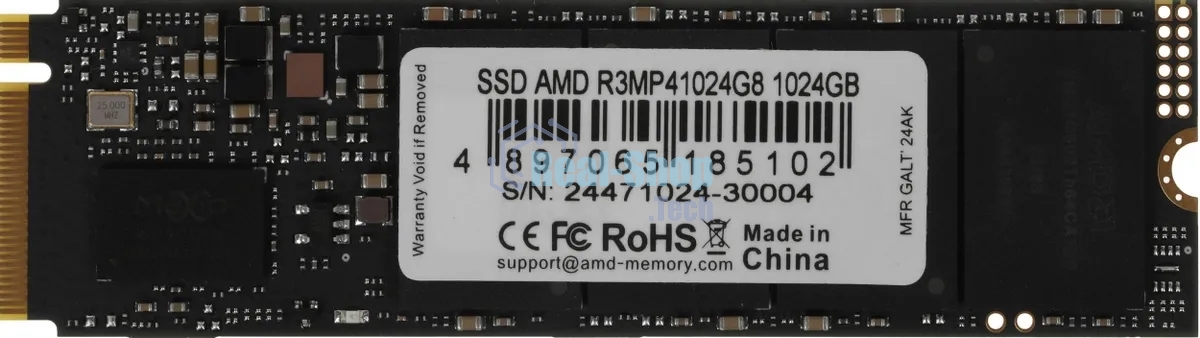 Накопитель SSD AMD Radeon R3MP41024G8, 1Tb, PCIe 4.0 x4, M.2 2280, NVMe, R/W 7000/5900