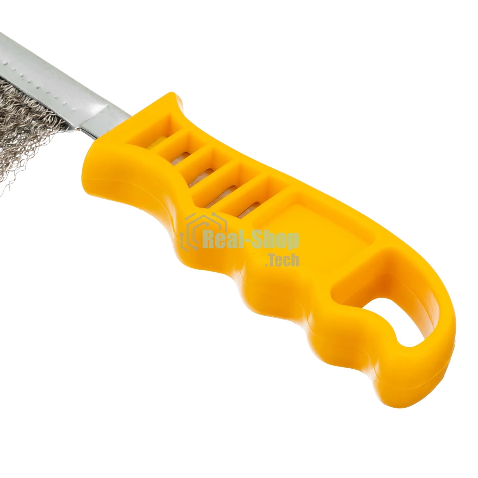 Щетка металлическая Denzel с пластмассовой ручкой, нержавеющая проволока