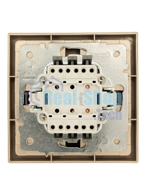 Выключатель проходной 1-кл. СП ZIMA IP20 10А безвинт. зажим зол. LEZARD 704-3688-105QC