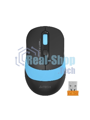 Мышь беспроводная A4Tech Fstyler FG10S черный/синий, 2000 dpi, радиоканал, USB, кнопки - 4