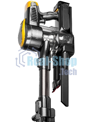 Пылесос вертикальный Brayer BR4273 серый/желтый, питание от аккумулятора, 350 Вт, уборка сухая, пылесборник 0,8 л