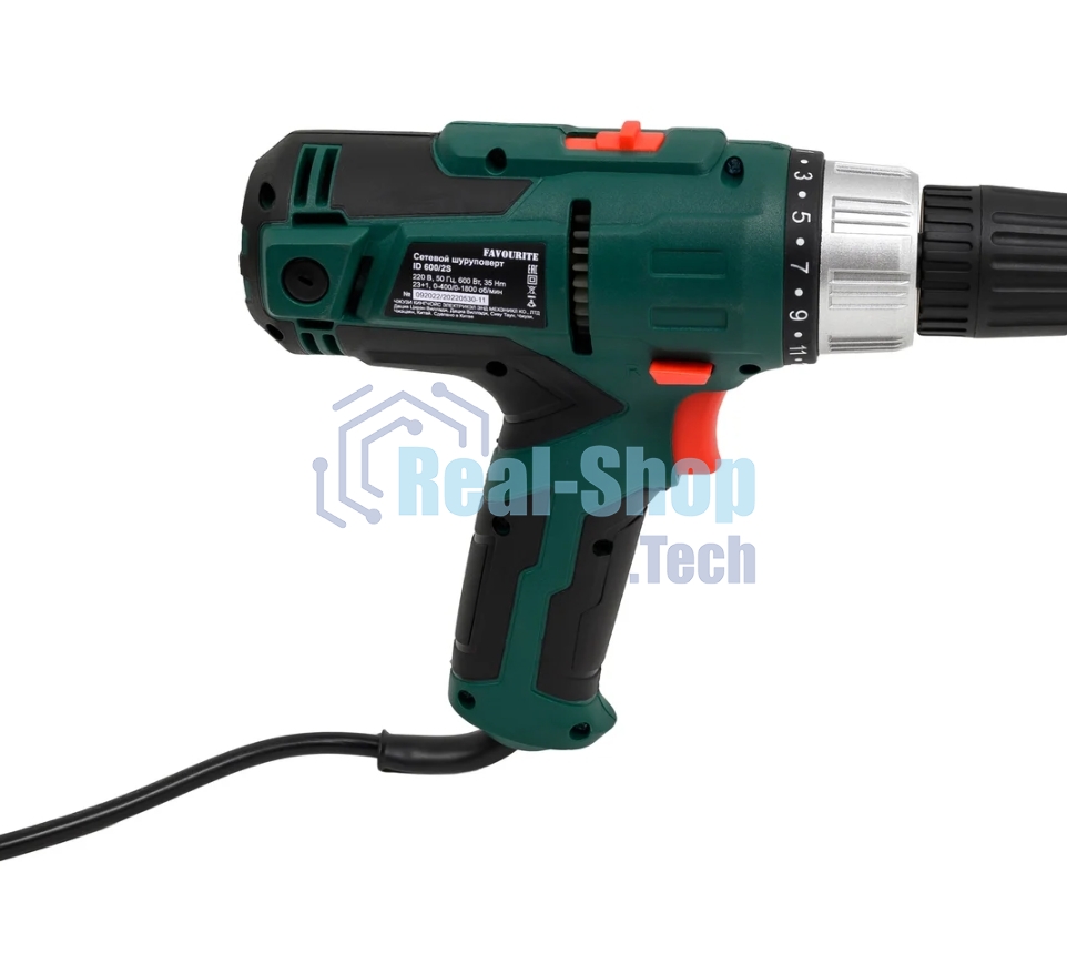 Дрель-шуруповерт FAVOURITE ID 600/2S, 600 Вт, 27 Нм, щеточный