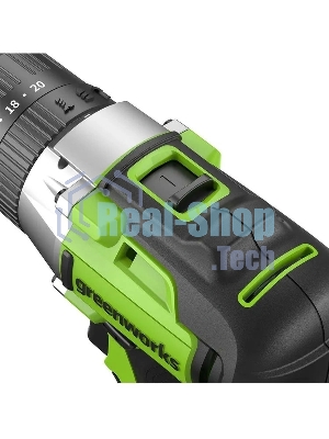 Дрель-шуруповерт GREENWORKS GD24DD60, 24 В, 0 Ач, 60 Нм, бесщеточный, ударный