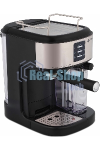 Кофеварка рожковая Vitek Metropolis VT-8489 черный/нержавеющая сталь, 1,5 л, 1250Вт, 15 бар