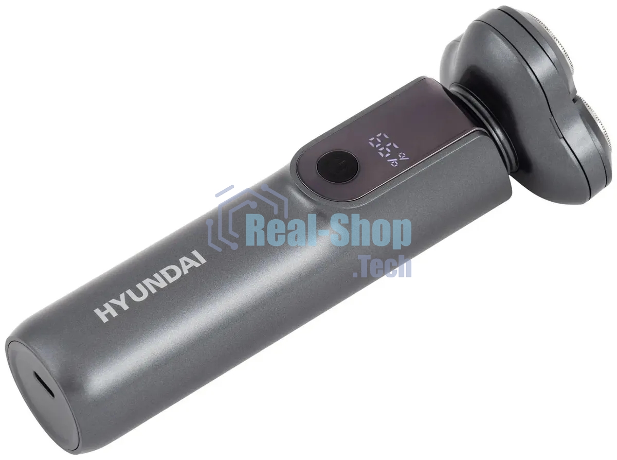 Электробритва роторная Hyundai H-SH8080 реж.эл.:3 питан.:аккум. серебристый