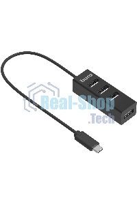 Разветвитель USB-C Buro BPH-C-1906 4порт. черный