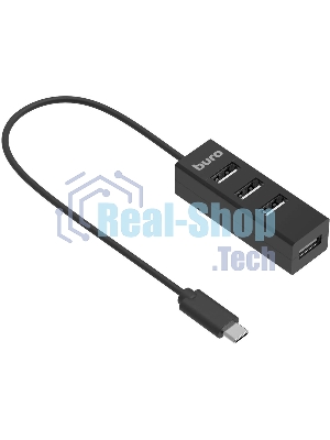 USB-концентратор Buro BPH-C-1906, USB-C, USB 2.0 4 порта, USB