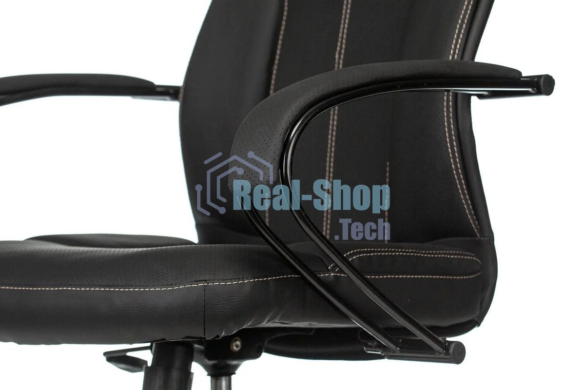 Кресло руководителя Бюрократ CH-608/ECO черный, искусственная кожа, крестовина пластик