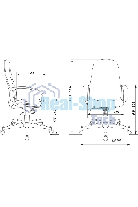 Кресло руководителя Бюрократ CH-808AXSN/Grey темно-серый 10-128 ткань, крестовина пластиковая