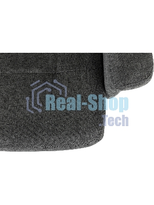 Кресло для дома Бюрократ Baron с пуфом серый, металл черный крестов. (BARON/GREY)