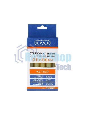 Стержни клеевые EDGE by PATRIOT 11x100 мм желтые, упаковка 10 шт