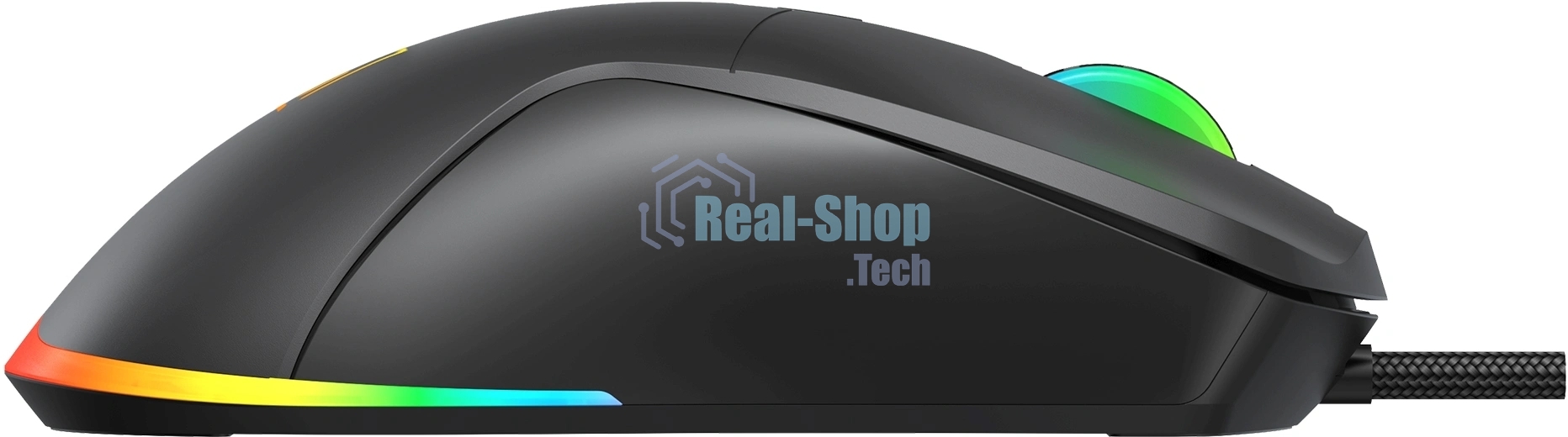 Мышь проводная Oklick 750G черный, 7200 dpi, USB, кнопки - 5