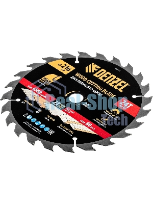 Пильный диск по дереву Denzel ф216 х 20 мм, 24 зубьев