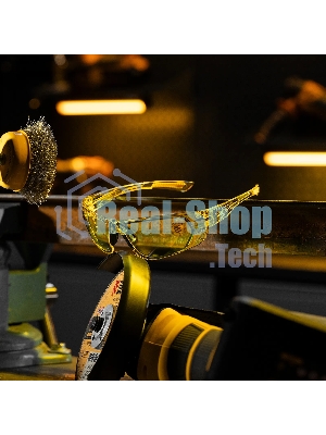 Очки защитные Denzel открытые, поликарбонатные, желтая линза