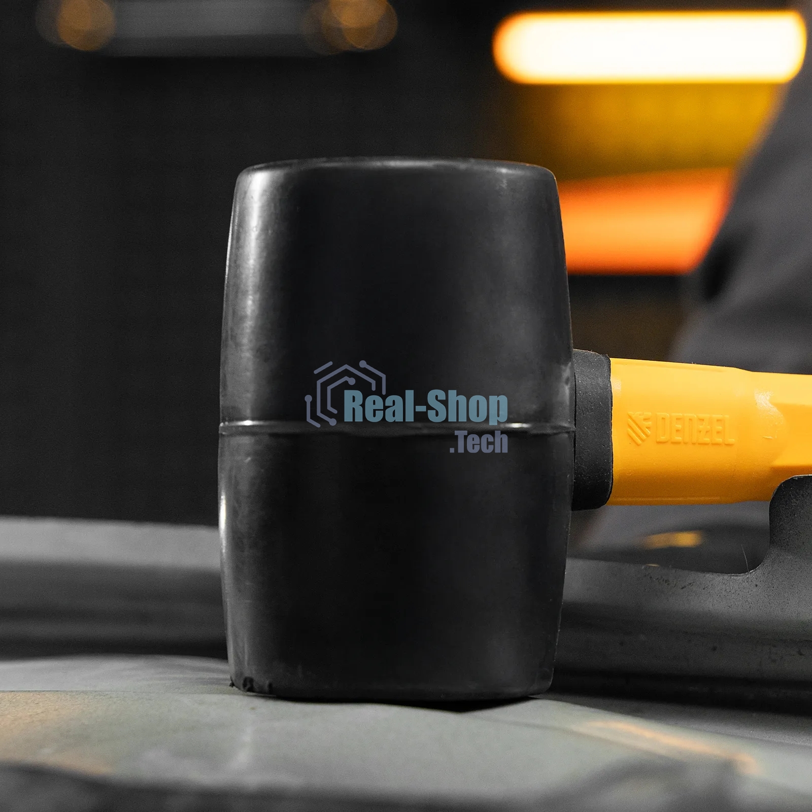 Киянка резиновая Denzel 450 г, черная, фибергласовая рукоятка c TPR покрытием