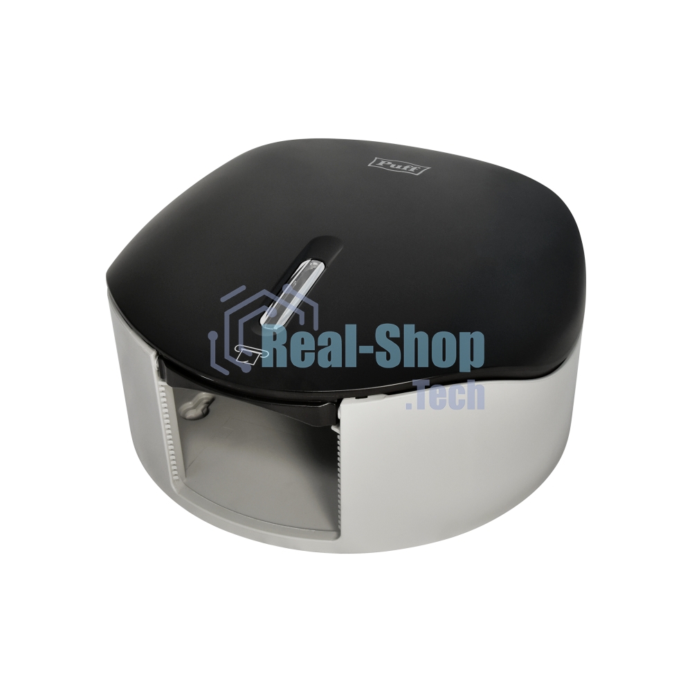 Диспенсер туалетной бумаги Рuff-7145Bl черный, с замком, ABS-пластик