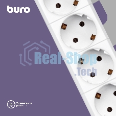 Сетевой фильтр Buro BU-SP3 USB 2A-W 3 м, 6 розеток, белый, коробка