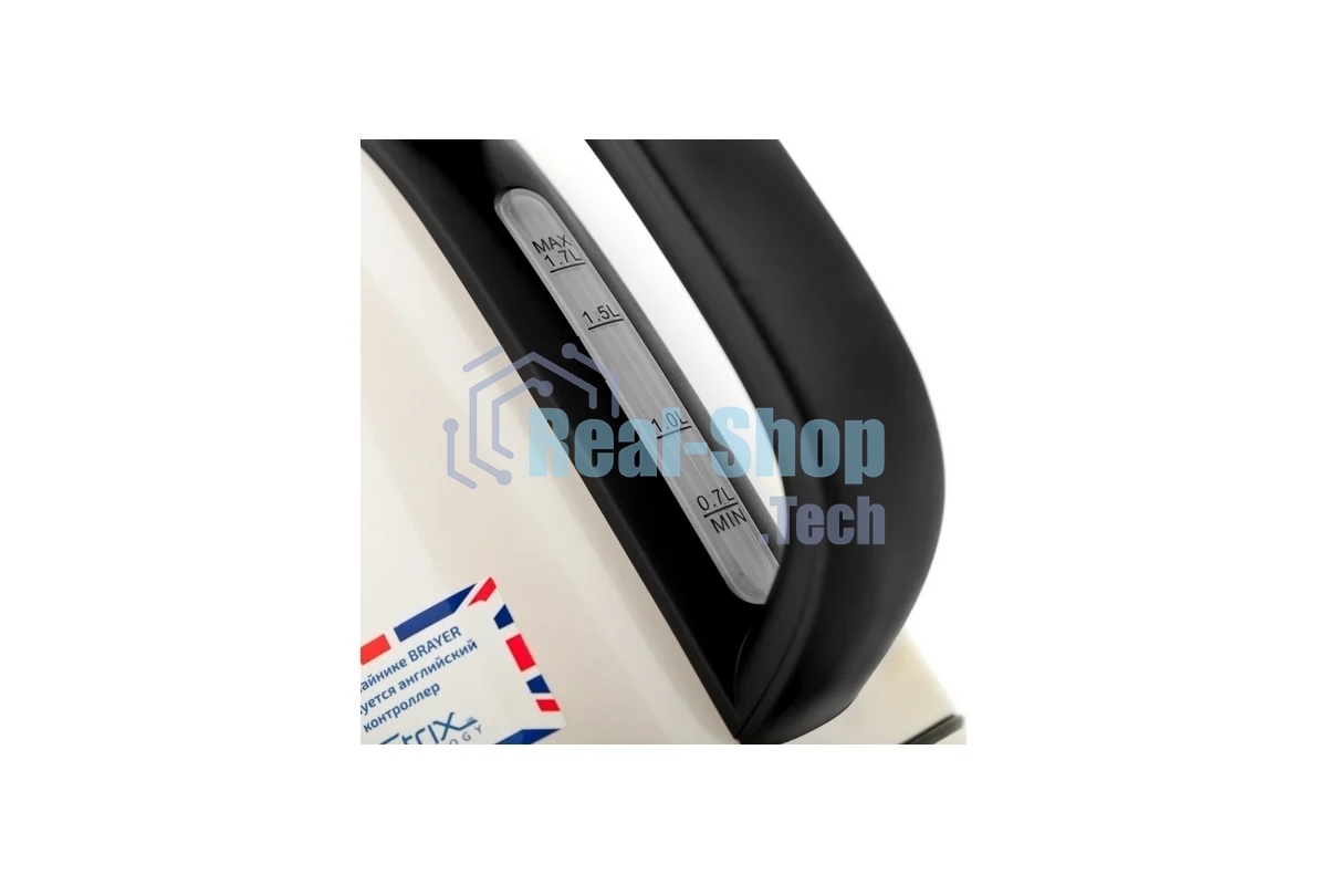 Чайник электрический BRAYER BR1005YE . 2200Вт, STRIX, сталь окраш, термометр,роз.