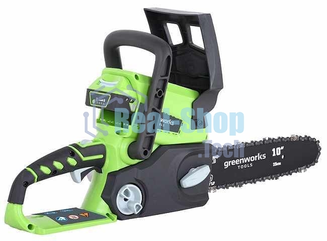 Цепная пила аккумуляторная GreenWorks G24CS25K2, 24V, 25 см, c АКБ 2Ач и ЗУ (2007707UA)
