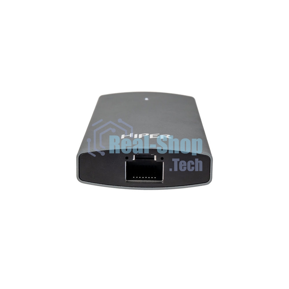 USB-концентратор HIPER Docking station USB-C HUB 6in1 (1*USB-C 100W PD, 1*HDMI 4K@60Hz, 2*USB-A 3.0 (5Gbps data), 1*USB-C 3.0 (5Gbps data), 1*RJ45 Gb)