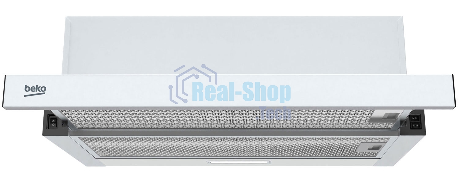 Вытяжка телескопическая Beko BHNT613R4CW белый, 60 см, 320 куб. м/ч, 61 дБ