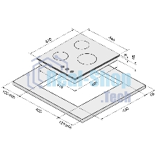 Газовая варочная поверхность Krona HAGEL 45 BL W черный