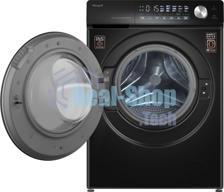 Стиральная машина Weissgauff WM 45126 Steam Direct Drive Matt Black черная, загрузка фронтальная 6кг, 1200 об/мин., класс: A+++