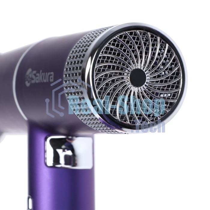 Фен SAKURA SA-4051V фиолетовый/серый, 1600 Вт, компактный