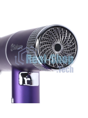 Фен SAKURA SA-4051V фиолетовый/серый, 1600 Вт, компактный