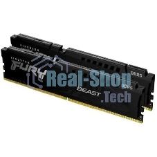 Оперативная память Kingston Fury Beast, DDR5, 16GB (2x8GB), 5600MHz, CL36, DIMM, с радиаторами, черный