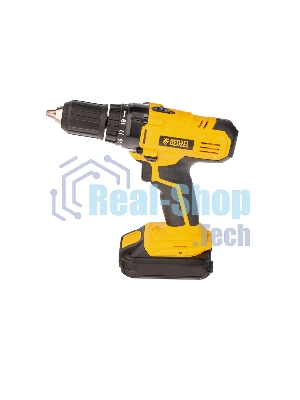 Дрель-шуруповерт Denzel CDL-IB-18-02, 18 В, 1,5 Ач, 40 Нм, щеточный