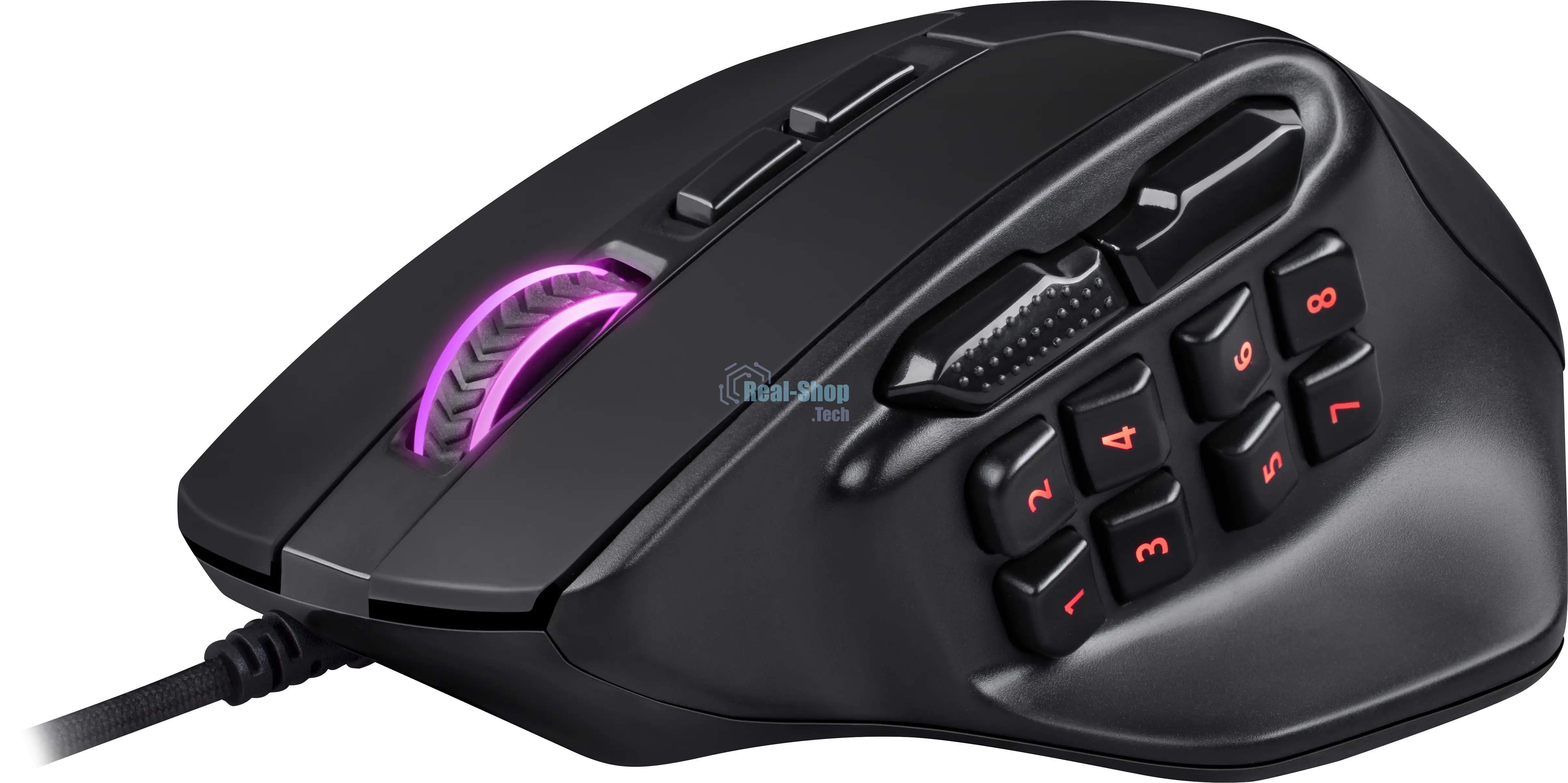 Мышь проводная REDRAGON Aatrox черный, 12400 dpi, USB, кнопки - 15