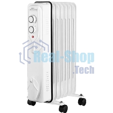 Обогреватель масляный Centek CT-6205 (7 секций), белый, 700/1000/1500 Вт, 15 м2, 3 режима, термостат