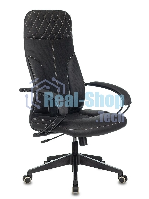 Кресло руководителя Бюрократ CH-608/ECO черный, искусственная кожа, крестовина пластик