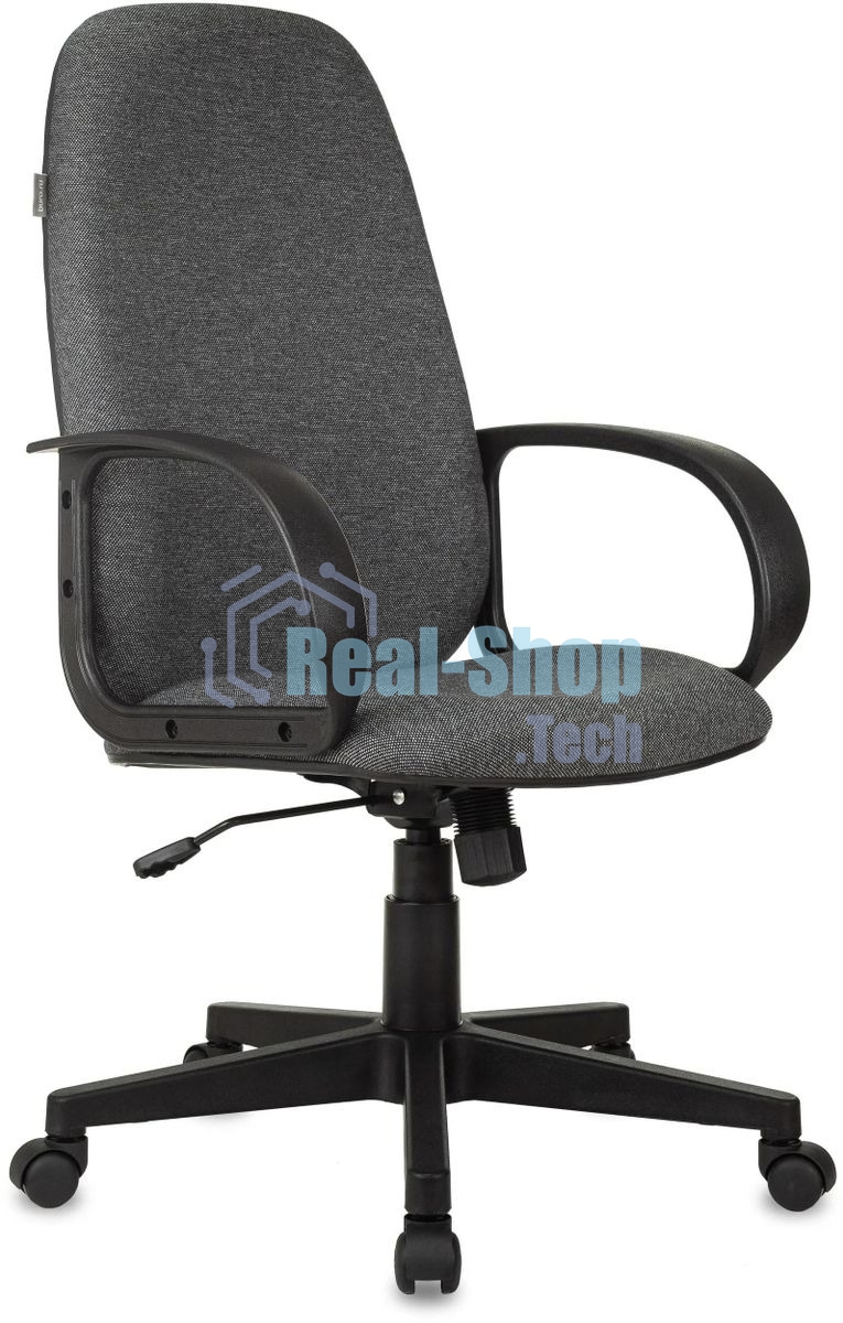 Кресло руководителя Бюрократ CH-808AXSN/Grey темно-серый 10-128 ткань, крестовина пластиковая